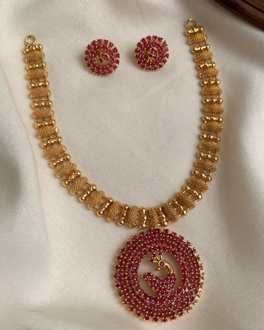 Ruvika Ruby Necklace Set | MT212