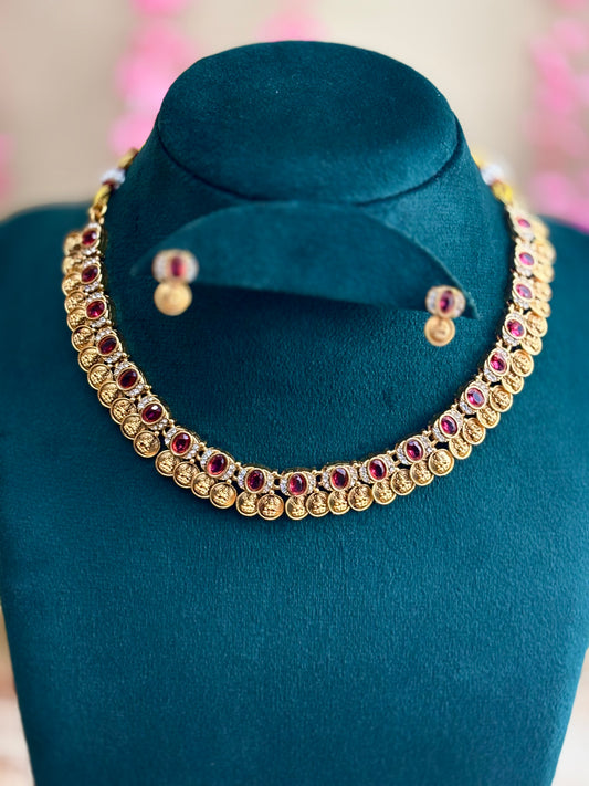 Red Coin Necklace | N428