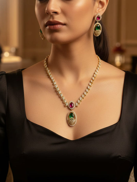 Haritha Jyothi Necklace Set | NE114