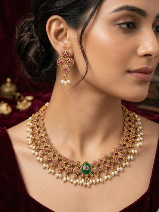 Emerald Lattice Pearl Elegance | NT20