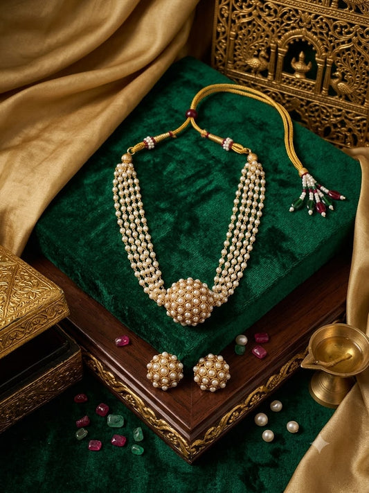 Muktamala Pearl Pendant Set | NT303