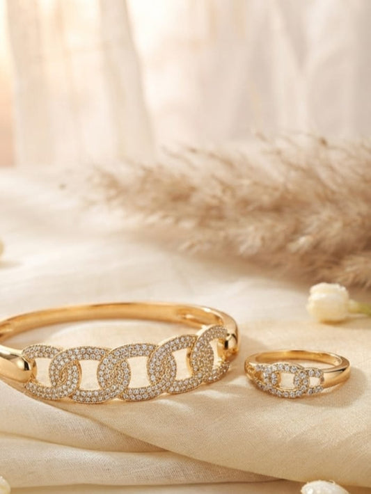 Aurelia Link Bangle & Ring Set | AT05