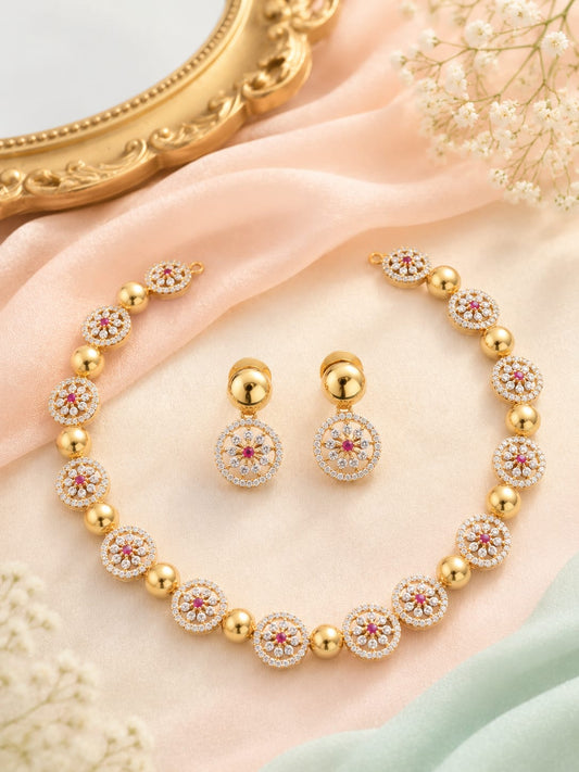 Chandrika Bloom Necklace Set| MT253