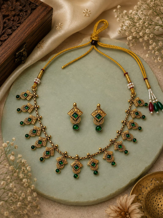 Classic Antique Necklace Set | ESH103