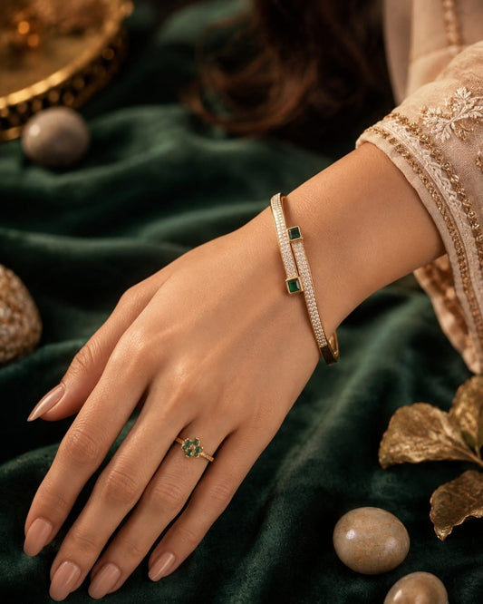 Emerald Stone Bangle | ESH93