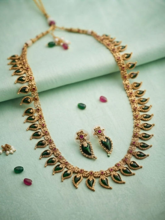 Green Palakka Mala Set | ESH86