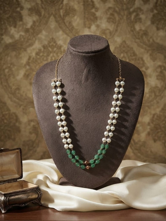 Emerald Pearl Royale Necklace | ESH152