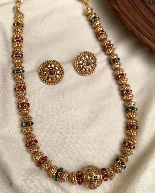 Antique Beaded Necklace Set | NE1120