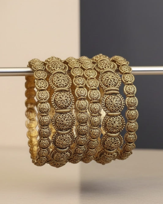 Aaradhya Temple Art Bangles | NE1153