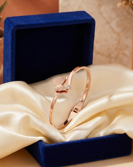 Butterfly Rose Gold Bracelet | NE1150