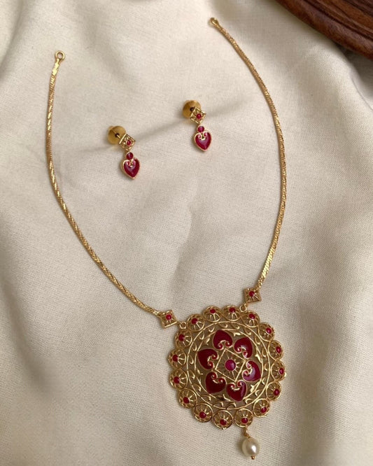 Scarlet Bloom Necklace | NE1201