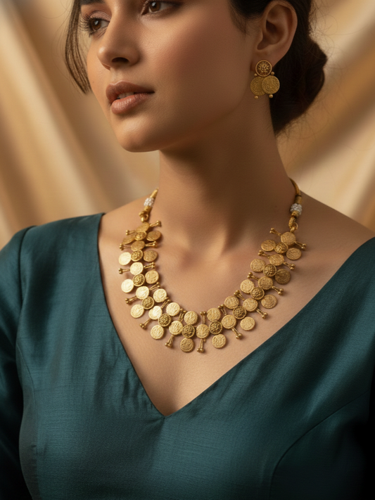 Swarna Mudra Coin Necklace | NE136