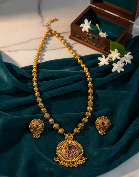 Surya Chakra Gold Necklace | NE182