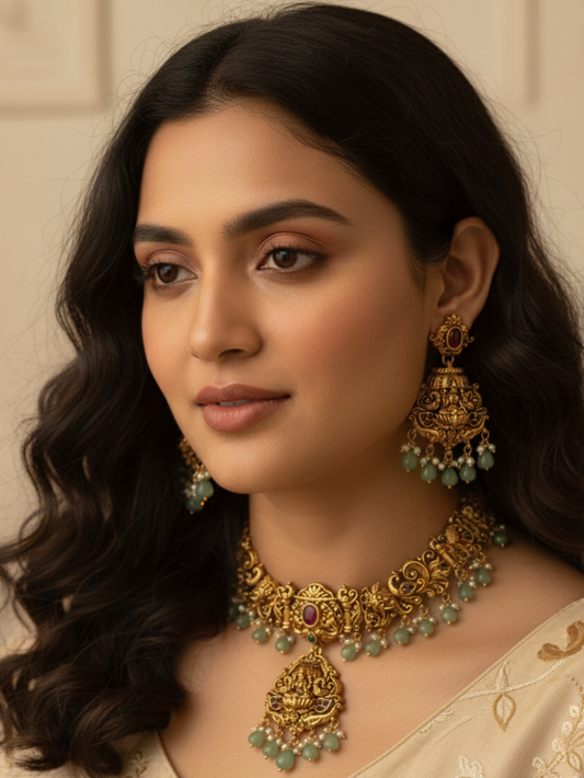 Neelambari Temple Set | NE195