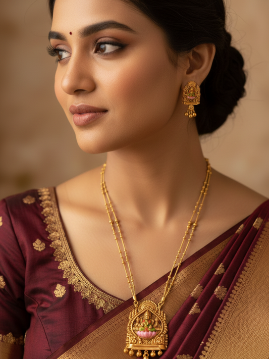 Antique Lakshmi Necklace Set | NE193