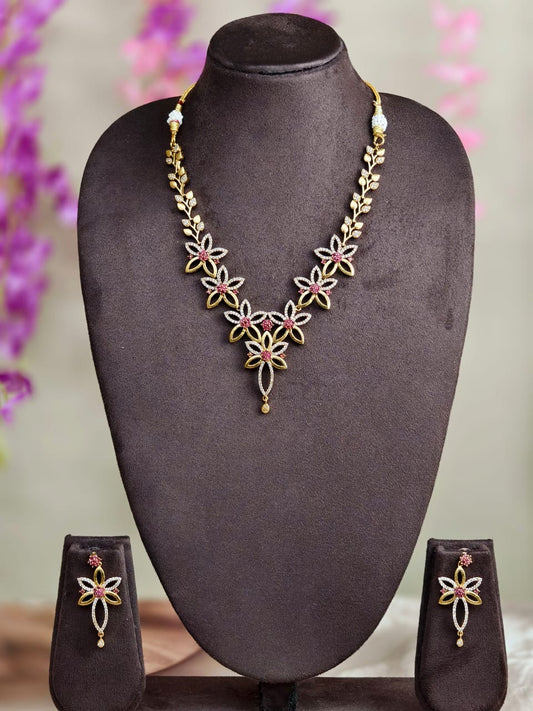 AD Stone Necklace Set | N450