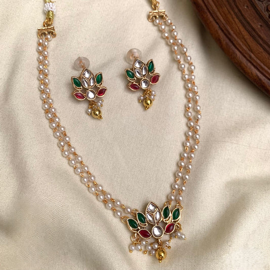 Pearl Lotus Necklace | NE902