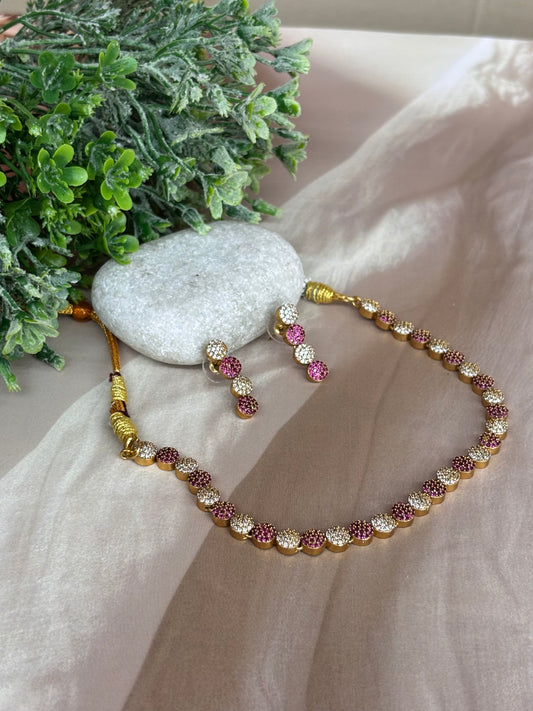 Ruby AD stone Necklace | N414