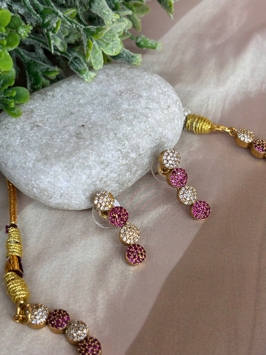 Ruby AD stone Necklace | N414
