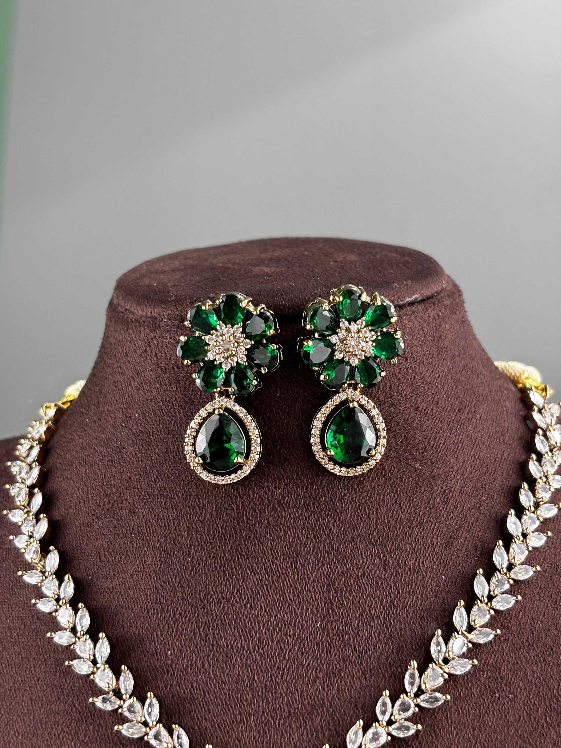 AD stone necklace E582 Eshaara Jewels