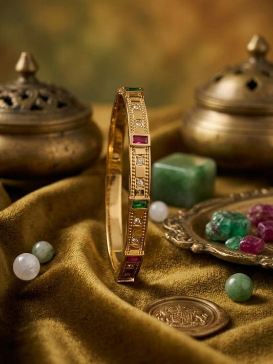 Emerald Ruby Symphony Bangle | NE212
