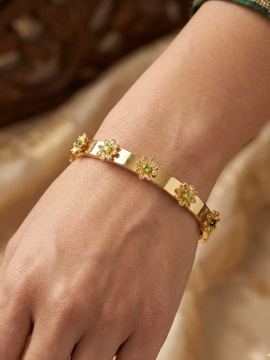 Green Stone Flower Bracelet | NE223