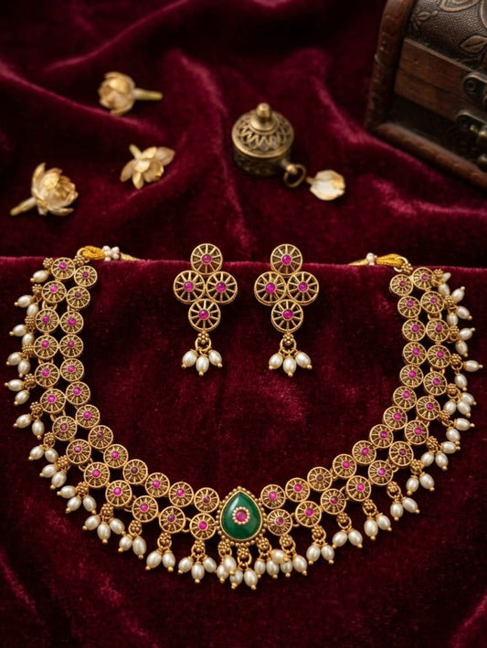 Emerald Lattice Pearl Elegance | NT20