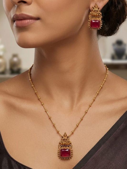 Ruby Lakshmi Temple Grace Set | NT22