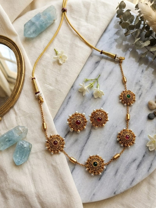 Navarasa Necklace Set | NT63