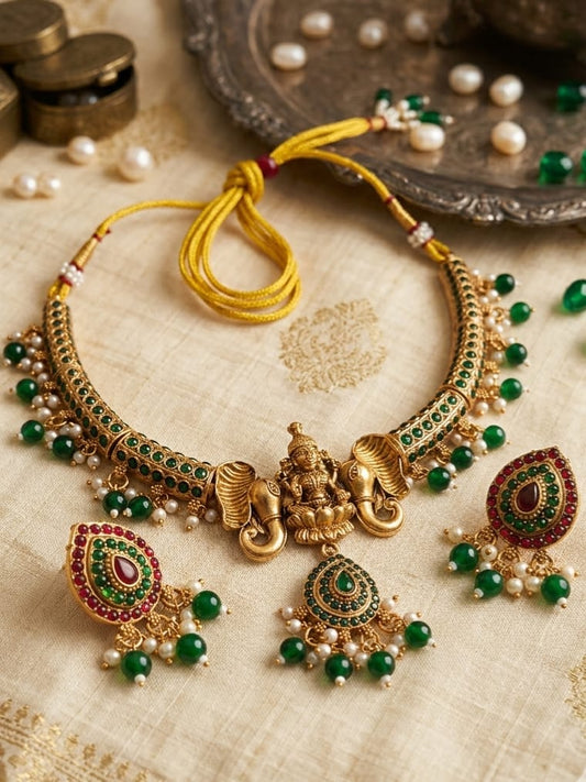 Swarna Pushpa Necklace Set | NT602