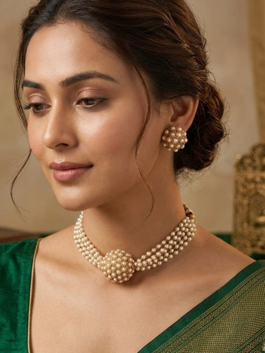 Muktamala Pearl Pendant Set | NT303