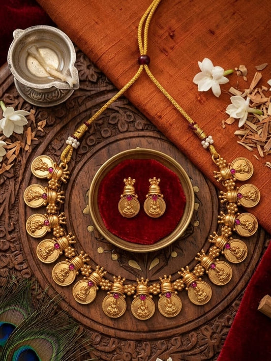 Lakshmi Coin Temple Jewelry Set | NT305