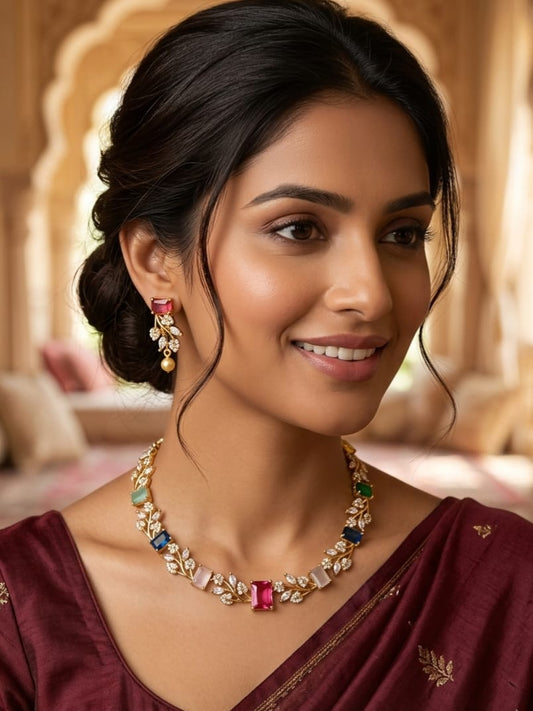 Navaratna Vines Necklace Set | NT502