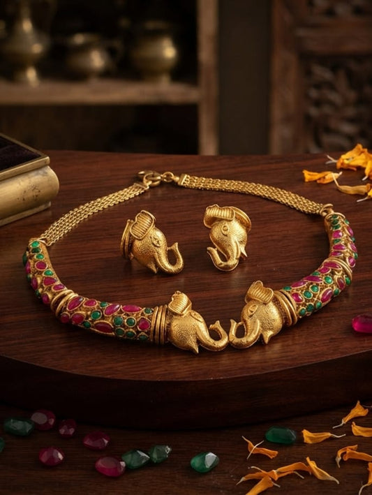 Rithvika Antique Necklace Set | MT214