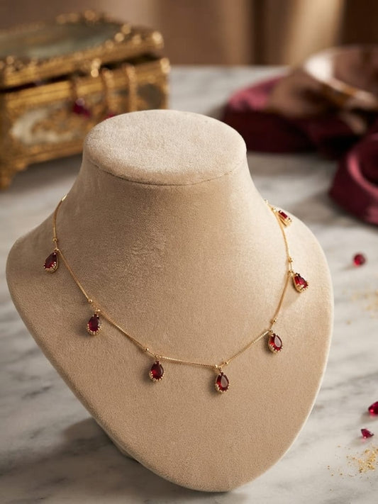 Manikya Drop Necklace| MT262
