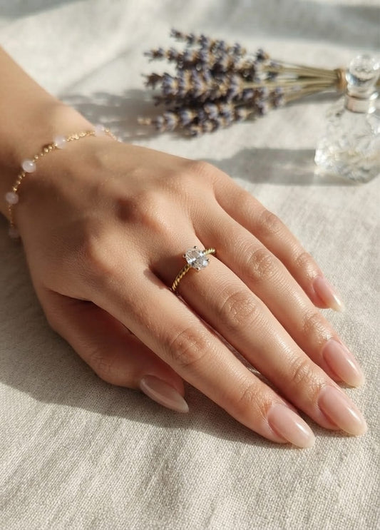 Twilight Solitaire Ring | ESH45