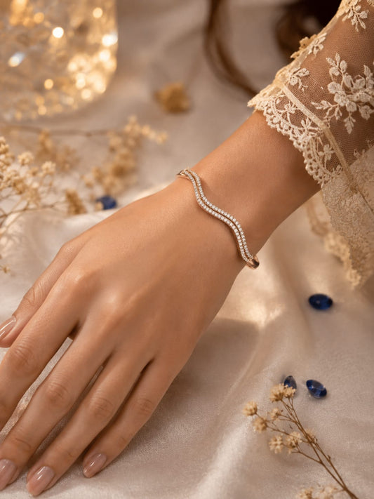 Crystal Curve Bangle | ESH94