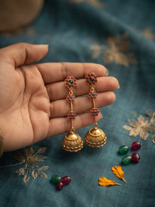 Manikyam Floral Jhumka | ESH112