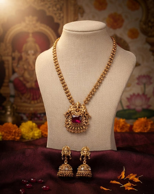 Manikya Varnam Necklace Set | ESH110