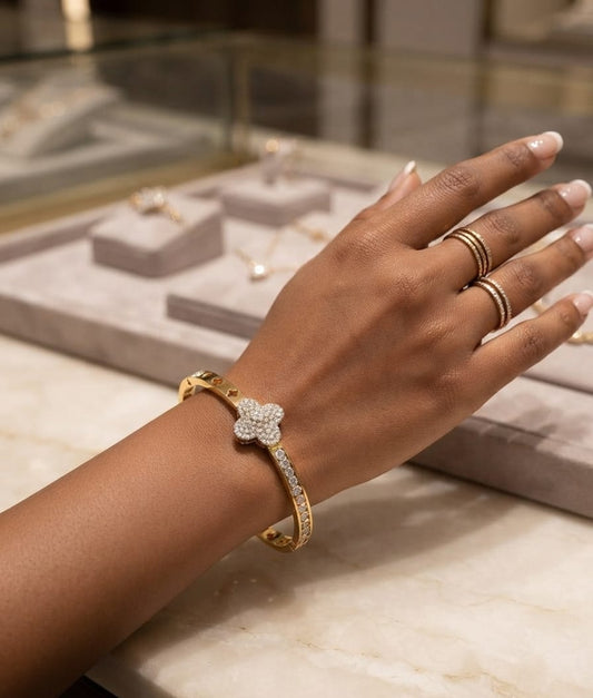 Floral Diamond Bangle | ESH143