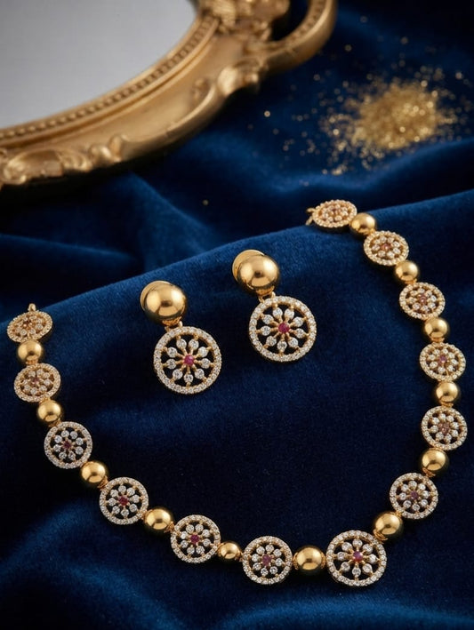 Chandrika Bloom Necklace Set| MT253